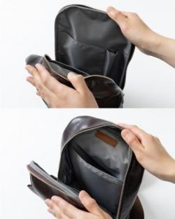 556020 INNFITH FIZZ 本革ボディバッグ