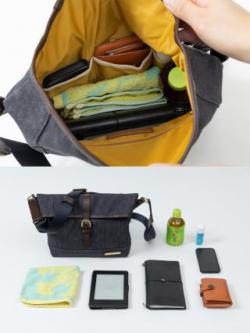 55735 INNFITH デニム口折れショルダーバッグ