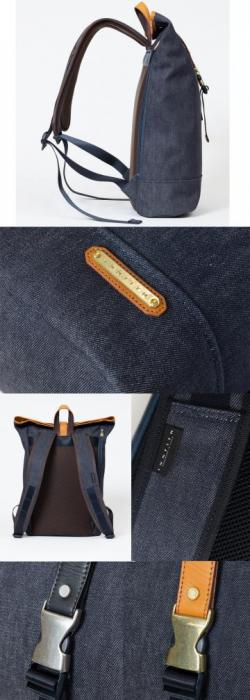 55739 INNFITH デニムロールトップバックパック